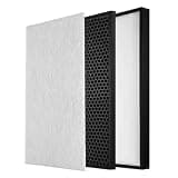 JXHOENGPO True HEPA Filter FZ-P11HFU Active Carbon Deodorizing Filter FZ-J80DFU, Compatible with Sharp, for Models KCP70UW & KCP110UW
