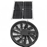20W Solar Powered Exhaust Fan Kit, 11x11.2 Solar Panel with 9.8" Extractor Fan, Air Ventilation System for Chicken Coop, Greenhouse, Shed, RV, and Off-Grid