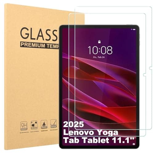 Caweet Screen Protector for Lenovo Yoga Tab 11 Inch 2025 Released, 9H Hardness HD Tempered Glass Film Guard, 2 Pack