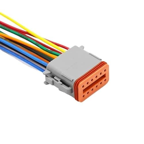 ZLHGHZCB 5/20/100Sets Car Electrical Harness Automotive Water Proof Connector 2-12Pin 15cm Wire DT06-2S DT04-2P Plug(12P Female,5 Sets)