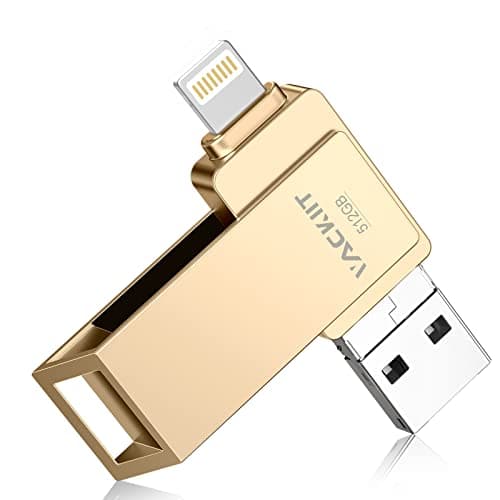 MFi Certified 512GB Flash Drives 3.0 High Speed 3ni1 USB Stick External Storage for iPhone/PC/iPad/Android/More Devices for Phot