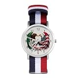 ZMYAPQO Mexican American Flag Eagle Watches for Men