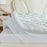 Whatsbedding Memory Foam Mattress Topper King, Fluffy Thick Slow Rebound Memory Foam Topper with Cooling Viscose Made from Bamboo Cover, 2300 GSM Pillow Top Mattress Topper with Deep Pocket