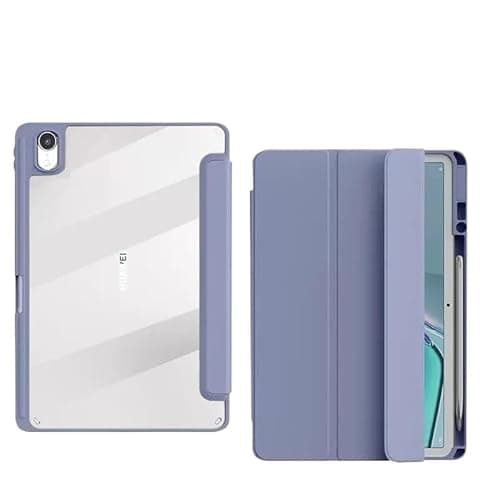 SOENS Suitable for Huawei MatePad 11 Air 11.5 2023 Pro 11 10.8 SE 10.4 with Pen Holder Acrylic Case Tablet Cover (Color : Purple, Size : for Matepad Air 2023)