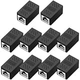 QINGLER RJ45 Cat6 Coupler Ethernet Extender Connector Female to Female