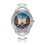 NTVOWPZO Three-Hand Analog Stainless Steel Watches for Men Easy Reader