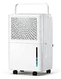 HUMSURE 2500 Sq. Ft 30 Pints Dehumidifier Equipped With Drainage Hose, Automatic Defrosting, for Basement, Home, Bathroom, Bedroom,24-Hour Timer Function