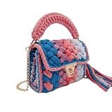 JUKOOE Bohemian Style Crossbody Bag and Evening Clutch – Women’s Chunky Yarn Handmade Knit Bag with Detachable Chain (Style H)