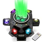 MDIBELZYH 180W RGBW Moving Head LED Stage Light, 6 Rotating Arms with Center RGBW Light, DMX512 Auto Sound Active Master-Slave Remote, Party Lighting for DJ Wedding Club Events