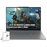 Lenovo Yoga Slim 7i Aura Edition Copilot+ PC Laptop, 15.3” 2.8K 120Hz Touch Display, Intel Core Ultra 7 256V, 16GB LPDDR5X 2TB SSD, WiFi7, Win11, Backlit KB, Luna Grey, w/2TB USB Drive, W/GaLiMu
