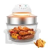 18qt Non-Toxic Glass Air Fryer, 1400w Multi-Function Convection Oven - Air Fry, Roast, Dehydrate, Reheat - Ideal for Fries, Fish, Cake & More!