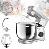 11l Dough Blender Machine With 1700w Tilting Head, 6-speed Adjustable Multi-function Cook Machine, Up And Down Lifting, Agitator, Dough Hook, Egg Beater, For Baking