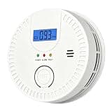 Single Indoor S-afety A-lert System, 85dB Emergency Warning Tone, LCD Real-Time Data Display, Wall Mount for Household Spaces