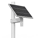 VSVABEFV 40W Surveillance Camera Solar Panel, Built-in 30000mAh Battery, DC 12V/USB/Type-C Output, High Efficiency Durable Solar Charger for AP Router, Outdoor Wildlife Monitoring