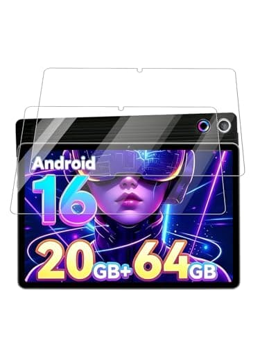 FJIASTB Screen Protector for Jeazans JZPAD-KB10L Android 16 Tablet 10.1 Inch, Anti-Scratch 9H Tempered Glass Film Easy to Install, No Bubble, 2-Pack