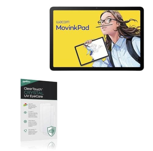 BoxWave Screen Protector Compatible With Wacom MovinkPad 11 (11 in) - ClearTouch Crystal Anti-UV EyeCare (2-Pack), Filters out Harmful Blue Light Reduce Fatigue