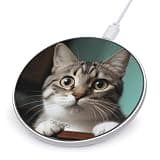 A Curious Cat Wireless Charger, Fast Charging Pad
