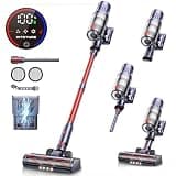 Cordless Vacuum Cleaner, 650W 55Kpa 70Mins Vacuum Cleaners for Home with Auto Mode/LED Display, Self-Standing Cordless Stick Vacuum Lightweight,Rechargeable Cordless Vacuum for Pet Hair/Carpet/Floors