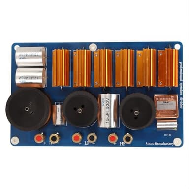 Mtlavishness 2 Way Passive Crossover Large Capacitors 25.0×16.0×13.0 Frequency Divider Professional 2 Way Speaker Crossover Filters for Stage Conference Speaker 2 Way Frequency