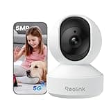 REOLINK E1 Pro 3K PT Wi-Fi Indoor Camera for Baby & Pet Monitoring, Auto Tracking, 5MP Night Vision Enhanced by F1.6 Aperture, Person/Pet/Baby Crying Detection, 2.4/5GHz Wi-Fi, Two-Way Audio