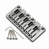 KQFCAZRE 5-Stringed Bass Bridge Adjustable Bass Bridge Recessed Mounting Holes Musical Equipment, Silver