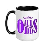 Purple Against All Odds Purple Graphic Ceramic Mug, Black/White, 15oz