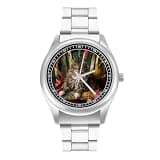 NTVOWPZO Three-Hand Analog Stainless Steel Watches for Men Easy Reader