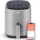 Cosori Air Fryer 4 Qt, 7 Cooking Functions Airfryer, 150+ Recipes on Free App, 97% less fat Freidora de Aire, Dishwasher-safe, Designed for 1-3 People, Lite 4.0-Quart, Smart, Light Gray