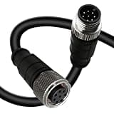 GEOAOBLE 16.4Ft M12 8 Pin A Code Male to 8 Pin A Code Female Industrial Ethernet Cable High Flexible Shielded CAT6A Ethernet Cable for Industrial Camera Automation Application 5M