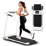 AXONFIT Treadmill with Handle Bar, 3 in 1 Portable Walking Pad Treadmills, 3.0HP Quiet Desk Electric Treadmills for Home Office, Compact Jogging Running Machine with LED Display, 330LBS Capacity