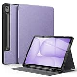 Supveco Case for Samsung Galaxy Tab S10 Fe / S10 Lite / S9 FE 10.9-Inch with S Pen Holder,Premium Soft TPU Protective Cover with Multi-Angle Viewing & Auto Wake/Sleep,Lilac