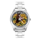 NTVOWPZO Three-Hand Analog Stainless Steel Watches for Men Easy Reader