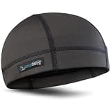 SweatHawg Skull Cap Shorty | Black Helmet Liner for Men & Women | Ultra-Absorbent, Sweat-Wicking No-Drip Sweat Cap for Hard Hats, Cycling & Workouts | Cooling & Breathable