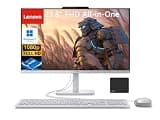 Lenovo A100 All-in-One Desktop Computer, 23.8 Inch IPS FHD Display, Intel N100 Processor, 32 GB RAM, 2 TB SSD, Intel UHD Graphics, Wired Keyboard & Mouse, Windows 11 Pro, with Mousepad, White