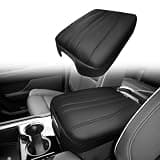 Muslogy Center Console Armrest Cover Fit for Chevy Silverado GMC Sierra 2019-2026, GMC Yukon & Chevy Tahoe & Suburban 2021-2026 Accessories, Armrest Pad Console Lid Cushion Vegan Leather Regular Thick