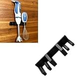 Wall-Mounted Hand Blender Holder Bracket With Compatible Handheld Hand Blenders Space-Saving Kitchen Organizer With Easy Access Storage For Countertops, Apartments, Small Kitchens And Food Prep Areas