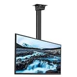 GFSGHZZ Electric Tv Ceiling Mount - 360° Manual Rotation Tv Lift, Adjustable Ceiling Tv Mount Bracket, Fits 32-75 Inch Motorized Tv Stand, with Remote Control Motorized Tv Mount