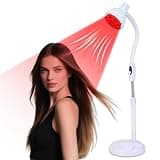 275W Infrared Heat Lamp Red Light Portable Floor Hair Dryer Stand Up Color Processor Styling Perming Dryer Accelerator 110V (White)