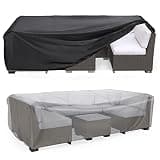 Heavy Duty Patio Furniture Covers Waterproof, Mrrihand Patio Furniture Outdoor Sectional Sofa Couch Set, Patio Table and Chair Set Cover 89.7" L×62.2" W×28.3" H