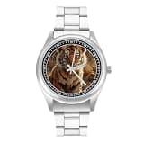 NTVOWPZO Three-Hand Analog Stainless Steel Watches for Men Easy Reader
