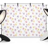Purple Yellow Flowers Backdrop 10x8ft Spring Floral Pink Botanical Farmhouse Photography Backdrop Photoshoot Background Tapestry Banner for Birthday Baby Shower Decor Party Video Photo Studio Props