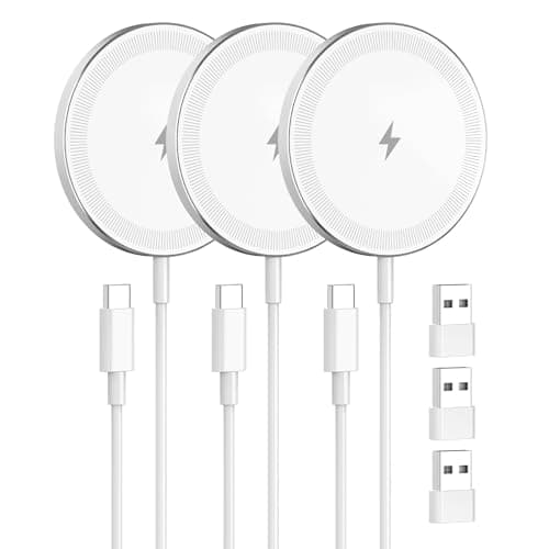 GETPALS 3 - Pack Magnetic Wireless Charging Pad: 15W Fast Slim Portable Wireless Charger for 17e 17 16e 16 15 14 13 12 Pro Max for Travel Home Office - Orange