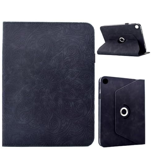 Generic Compatible with Samsung Galaxy Tab A9 Plus 11.0 SM X210 X216B X218U (Color: Black) Premium Leather Wallet Pattern flip case Back Rotating Cover