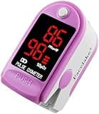Facelake ® FL400P Pulse Oximeter with Carrying Case, Batteries, Neck/Wrist Cord - Pink