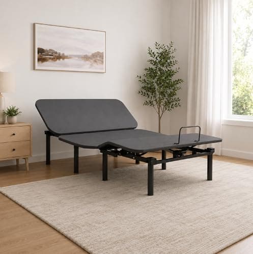 Quest ComfortFlex Adjustable Bed - Head and Foot Articulation, Zero-G Position, Wireless Remote, Easy Assembly - Multiple (Queen)