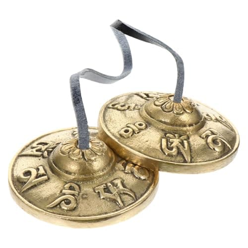 VICASKY Jingle Bell Instrument Nepal Cymbals Bell Meditation Instrument Cymbal for Yoga Meditation Bowl