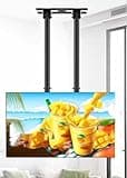 LNNW Adjustable Ceiling TV Mount Bracket - Ceiling Mount for TV with Adjustable Inclination, VESA Maximum 600x400 Mm for Most LED LCD Flat Curved Screen TVs & Monitors