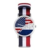 ZMYAPQO Netherlands American Flag Watches for Men