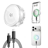 for MagSafe Charger, Qi2 25W Fast Charging Pad with Cooling Fan, Magnetic Wireless Charger with 4ft Cable for iPhone 17/16/15/14/13/12 Series (Sliver White)