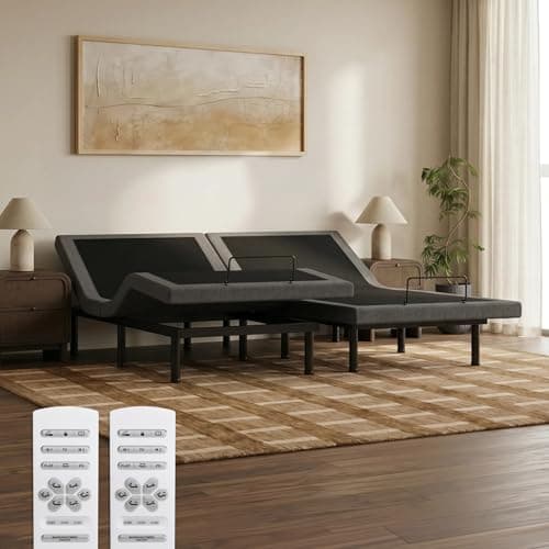 Awara Classic Adjustable Base - Split King - Head & Foot Incline - Wireless Remote with Memory- 3 Massage Settings - 4 USB Ports - Anti-Snore & Zero Gravity